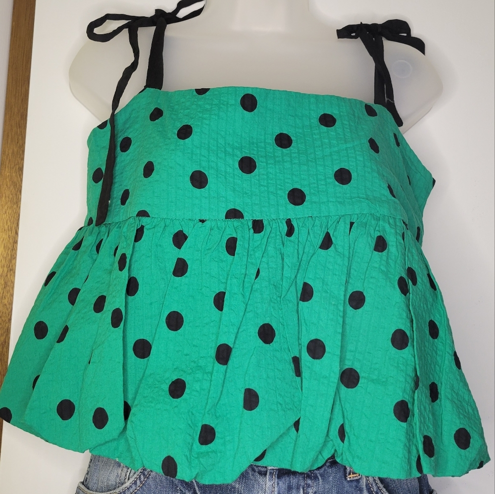 Zara polka dot tank top